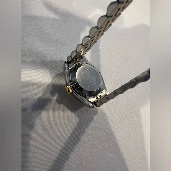 Vintage Rolex Oyster Perpetual Datejust 26mm Yellow Gold Steel Diamond - Picture 7 of 12